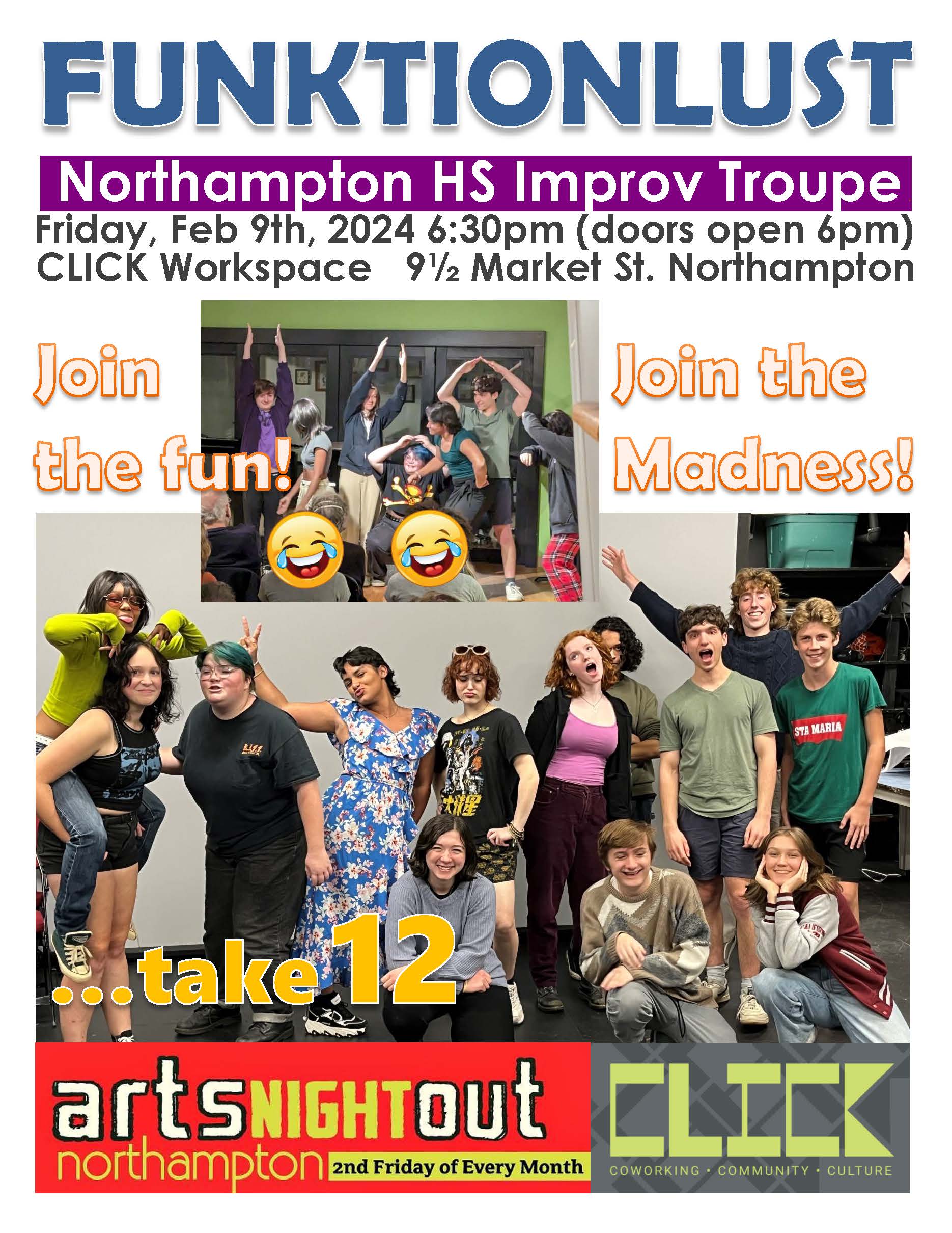 Funktionlust Northampton HS Improv Troupe Friday February 9th